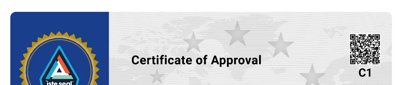 Fragmento superior de una muestra de certificado provista por IBEC